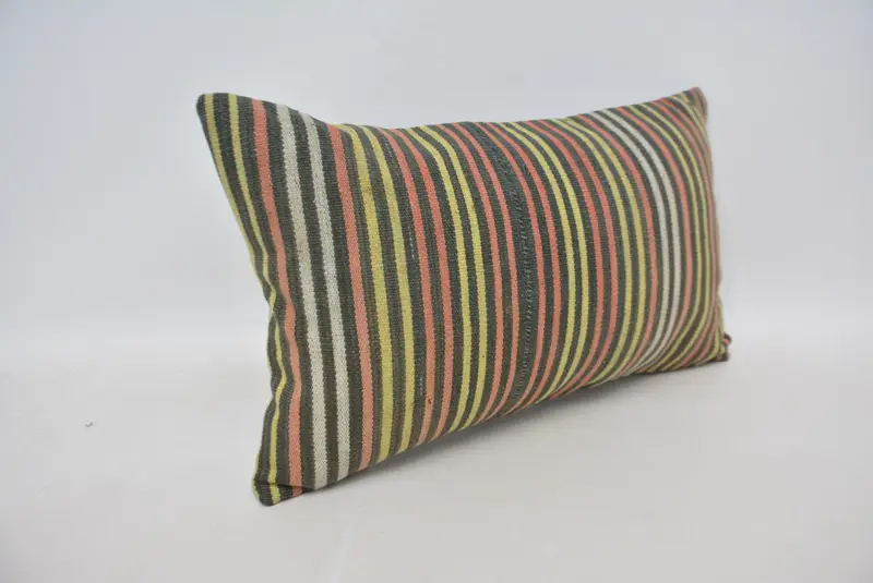 12x20 Red Cushion Case, Gift Pillow, Car Cushion, Boho Pillow, Lounge Throw Pillow, Pillow Cover, Handmade Kilim Cushion - 3