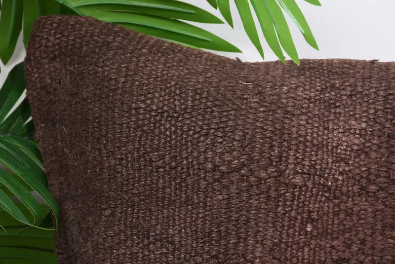 Vintage Kilim Pillow, Chair Cushion Cover, 14x14 Brown Cushion, Indoor Pillow Cover, Ethnical Kilim Rug Pillow, Cushion, Interior Designer Pillow - 2