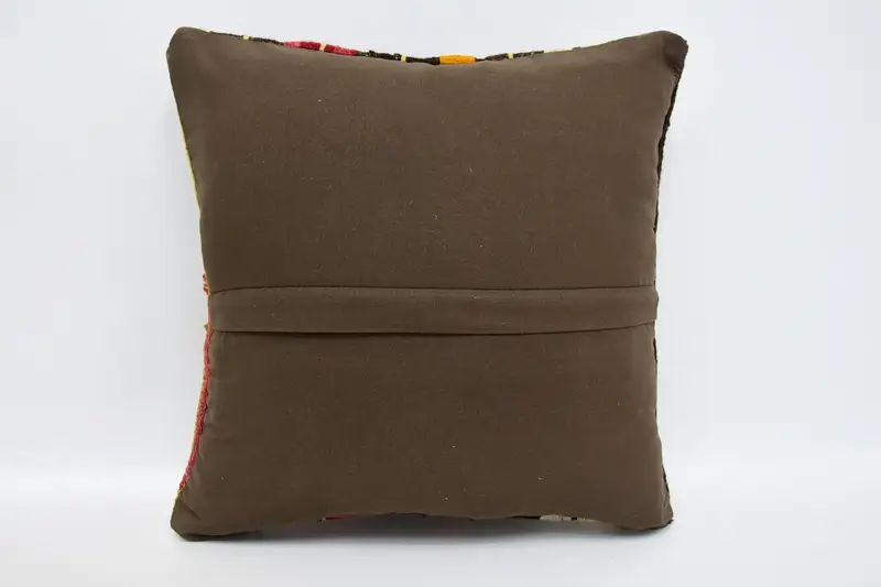 Armchair Pillow Case, Antique Pillows, Turkish Pillow, Pet Pillow, Pillow, Garden Cushion Case, Pillow for Couch, 16x16 Brown Cushion Cover - 6
