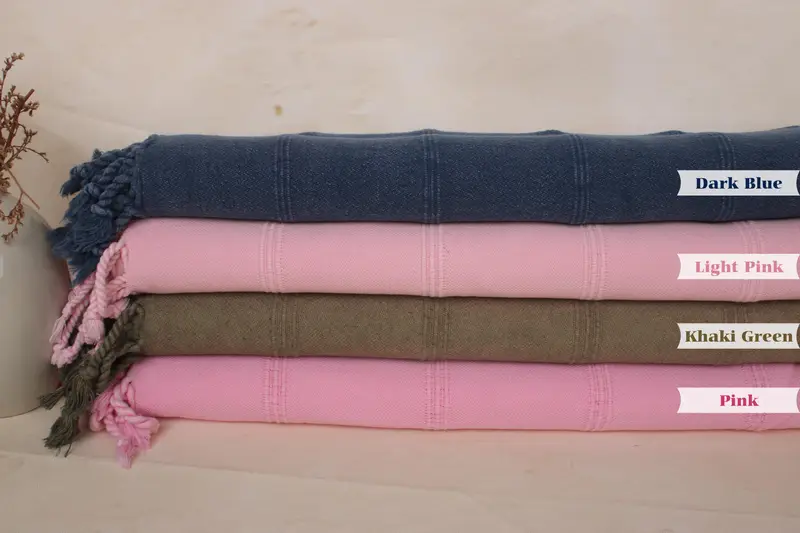 Organic Towel, Peshtemal Towel, Birthday Gift, Summer Towel, 68x40 Cotton Stonewashed Towel, Lightweight Turkish towel, Monogram Beach Towel - 2