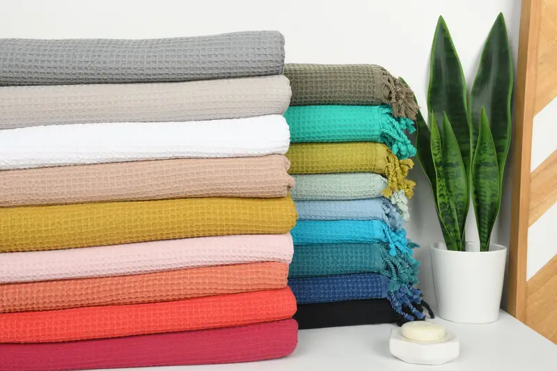 Personalized Gifts, Gift For Him, 68x36 Cotton Waffle Towel, Custom Wedding Gifts, Employee Gifts, Quick-drying peshtemal towel for poolside - 2