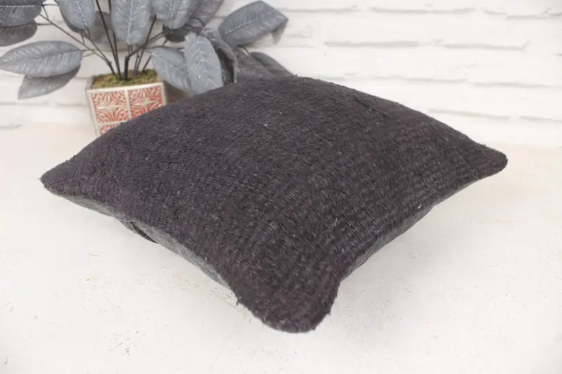 Bright Pillow Sham, Pillow Case, Vintage Pillow, Nomadic Pillow Case, Throw Kilim Pillow, Home Decor Pillow, 14x14 Brown Cushion Cover - 6