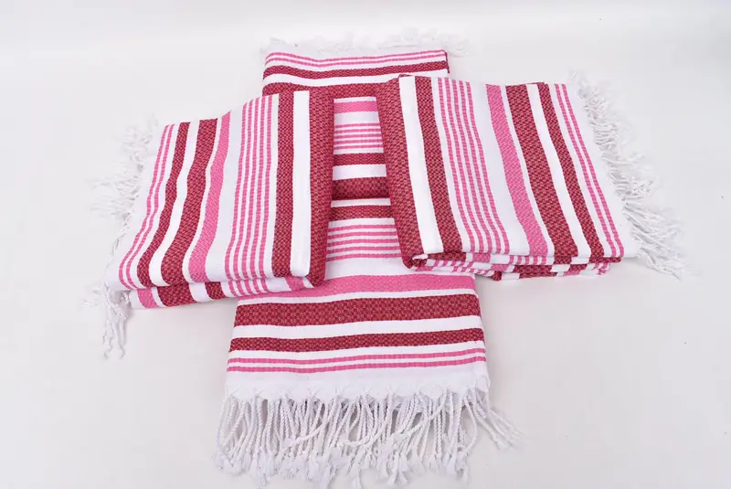 Bridal Shower Gift, 70x36 Cotton Striped Towel, Bridesmaid Gifts, Oversized Beach Towel, Valentines Day Gift, Lightweight towel, Luxury Beach Towel - 6