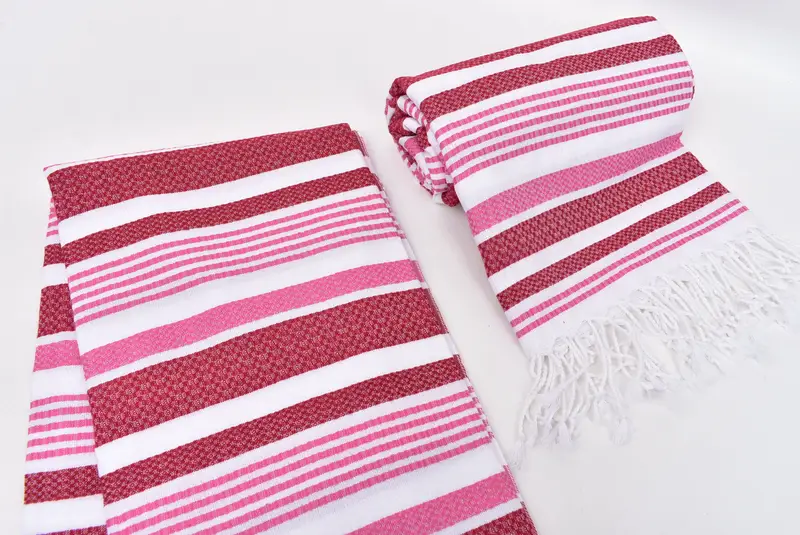 Bridal Shower Gift, 70x36 Cotton Striped Towel, Bridesmaid Gifts, Oversized Beach Towel, Valentines Day Gift, Lightweight towel, Luxury Beach Towel - 7