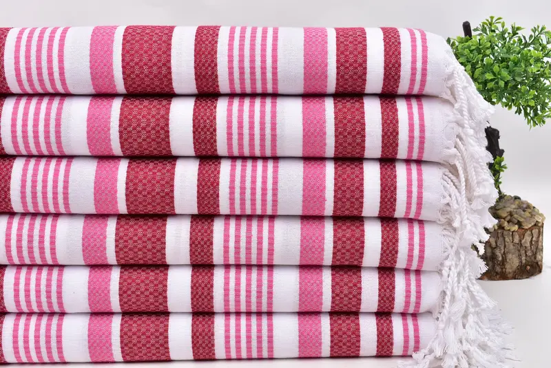 Bridal Shower Gift, 70x36 Cotton Striped Towel, Bridesmaid Gifts, Oversized Beach Towel, Valentines Day Gift, Lightweight towel, Luxury Beach Towel - 3