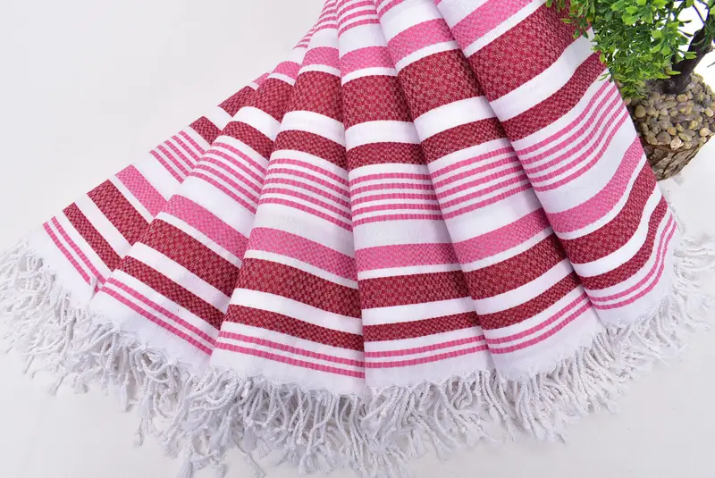 Bridal Shower Gift, 70x36 Cotton Striped Towel, Bridesmaid Gifts, Oversized Beach Towel, Valentines Day Gift, Lightweight towel, Luxury Beach Towel - 4