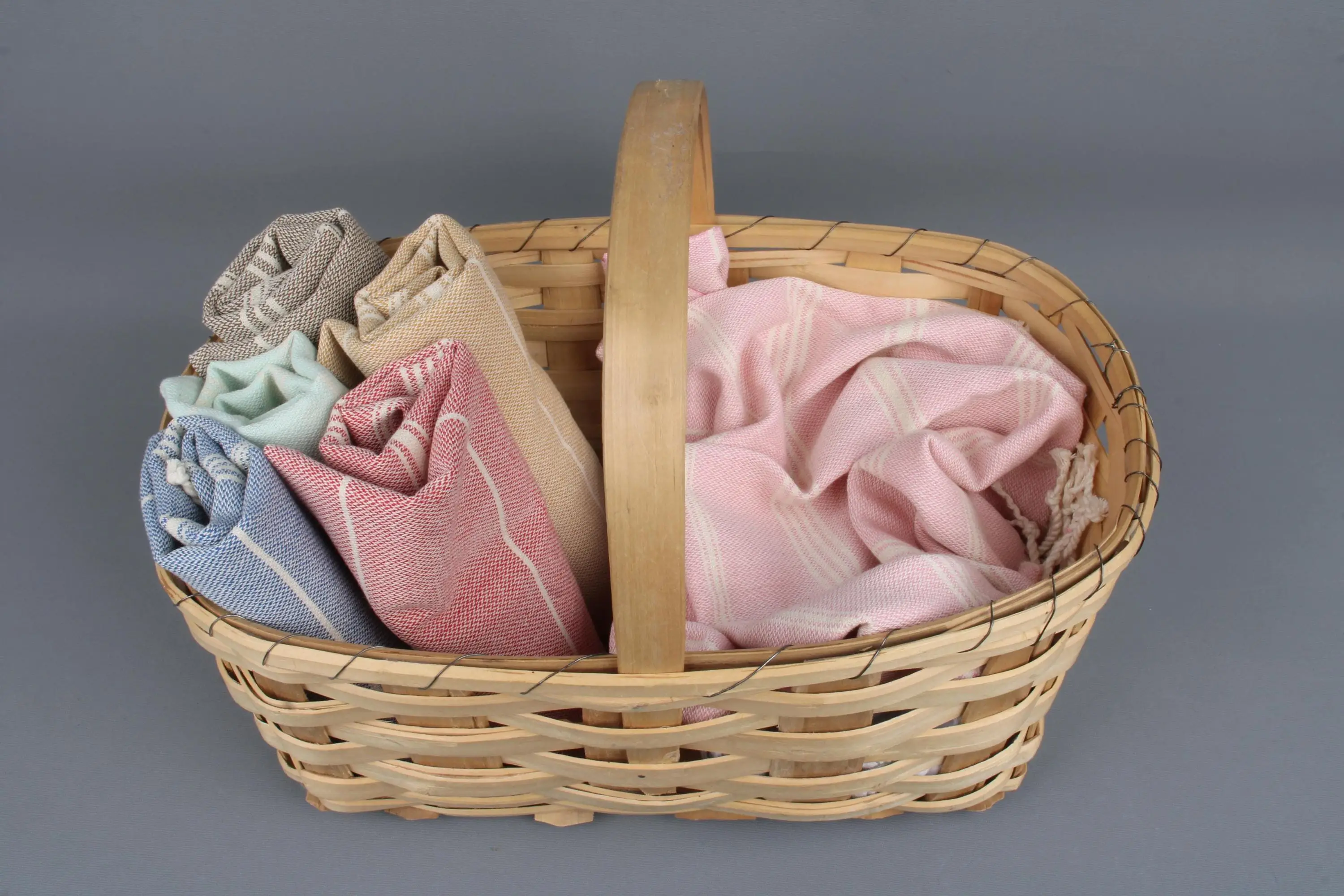 Monogram Hand Towel Cotton, 24x36, Personalized Dish Towel, Striped, Bachelorette Gifts - 1