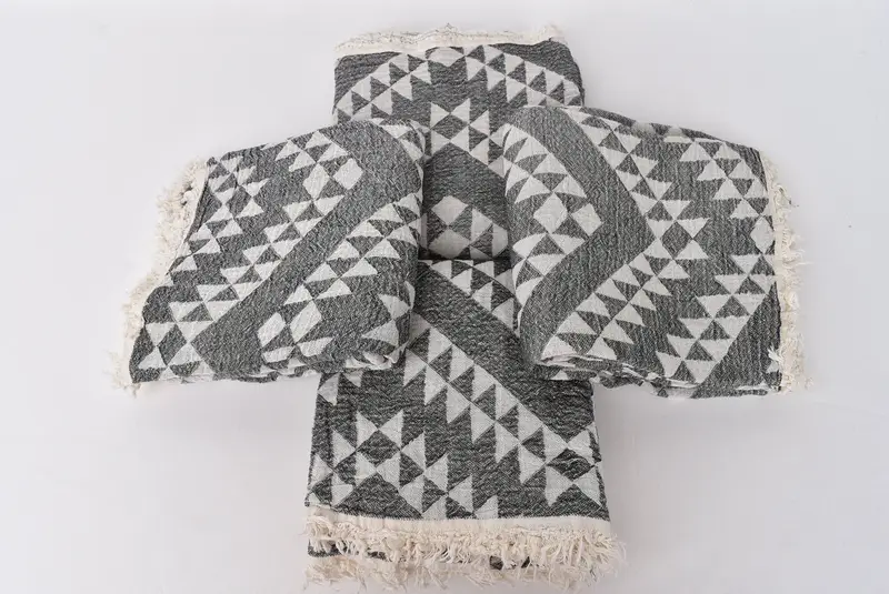 Valentines Gift, Spa Towel, Gift For Him, 64x36 Cotton Geometric Towel, Travel Towel, Sand-free towel, Peshtemal Towel, Valentines Day Gift For Her - 7