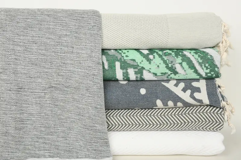 Woven Blanket, Boyfriend Christmas Gift, 84x80 Cotton Set of 6 Towel, Turkish Beach Blanket, Custom Wedding Gifts, Woven Throw Blanket - 1