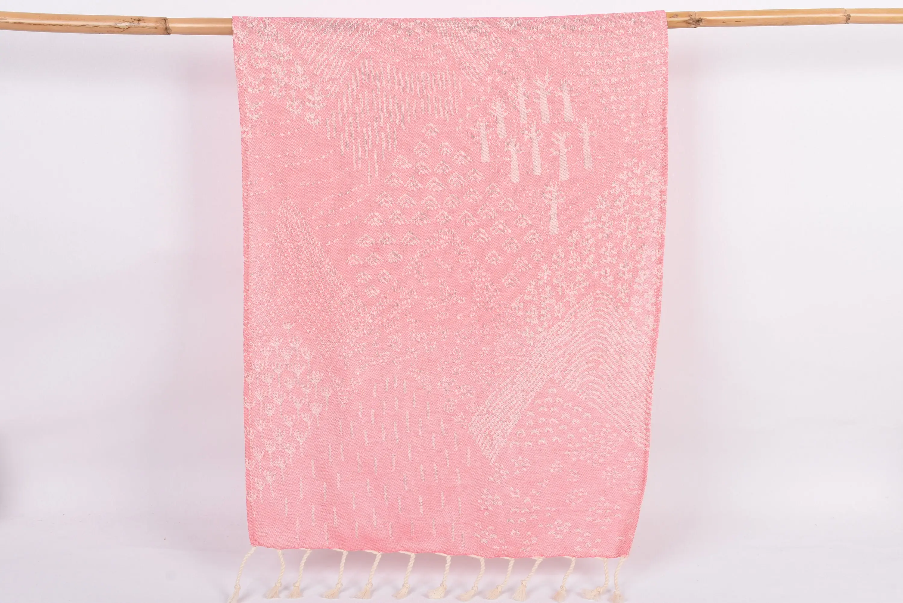Personalized Pink Organic Cotton Dish Towel, 36x18 Inches - 1