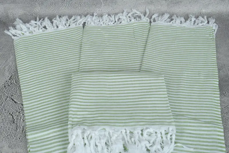 Bridesmaid Proposal Gift, Bridal Shower Gift, 68x36 Cotton Striped Towel, Wedding Gift, Sand-resistant towel, Turkish beach towel with fringe - 4