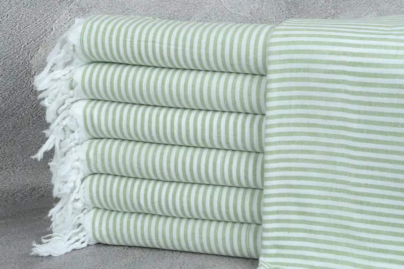 Bridesmaid Proposal Gift, Bridal Shower Gift, 68x36 Cotton Striped Towel, Wedding Gift, Sand-resistant towel, Turkish beach towel with fringe - 1