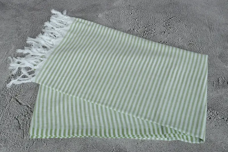 Bridesmaid Proposal Gift, Bridal Shower Gift, 68x36 Cotton Striped Towel, Wedding Gift, Sand-resistant towel, Turkish beach towel with fringe - 6