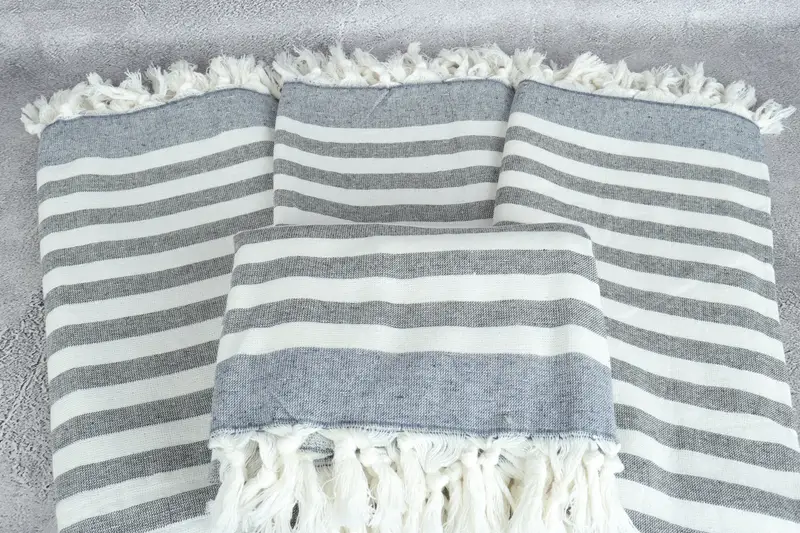Bridal Shower Gift, 68x40 Cotton Striped Terry Towel, Bridesmaid Favors, Sand-resistant towel, Best Friend Wedding Gift, Personalized Gifts - 8
