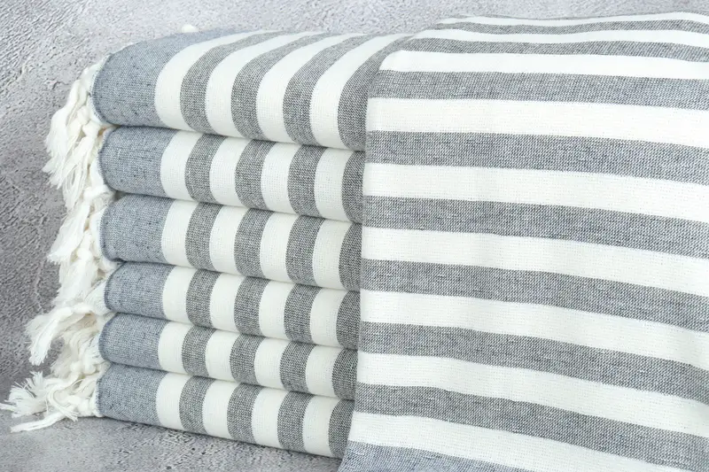 Bridal Shower Gift, 68x40 Cotton Striped Terry Towel, Bridesmaid Favors, Sand-resistant towel, Best Friend Wedding Gift, Personalized Gifts - 2