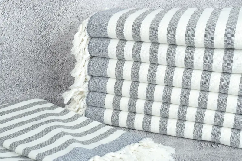 Bridal Shower Gift, 68x40 Cotton Striped Terry Towel, Bridesmaid Favors, Sand-resistant towel, Best Friend Wedding Gift, Personalized Gifts - 3