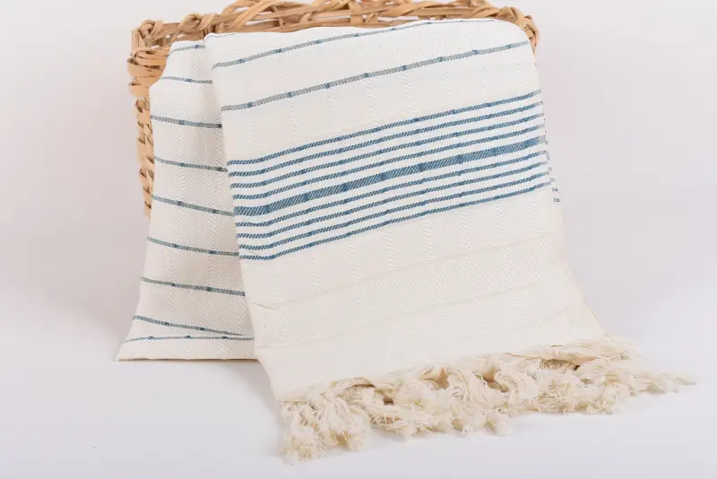 Türkischer Handtuchstrand, umweltfreundliches türkisches Peshtemalhandtuch, türkisches Badetuch, sandfreies Handtuch, Trauzeuggeschenk, 70x40 Baumwollstreifenhandtuch - 5