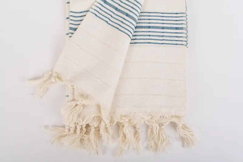 Türkischer Handtuchstrand, umweltfreundliches türkisches Peshtemalhandtuch, türkisches Badetuch, sandfreies Handtuch, Trauzeuggeschenk, 70x40 Baumwollstreifenhandtuch - 8
