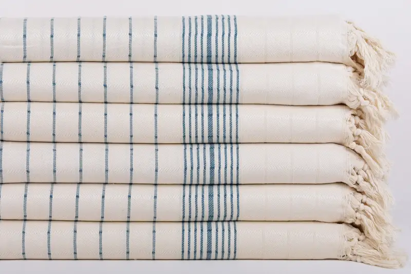Türkischer Handtuchstrand, umweltfreundliches türkisches Peshtemalhandtuch, türkisches Badetuch, sandfreies Handtuch, Trauzeuggeschenk, 70x40 Baumwollstreifenhandtuch - 3