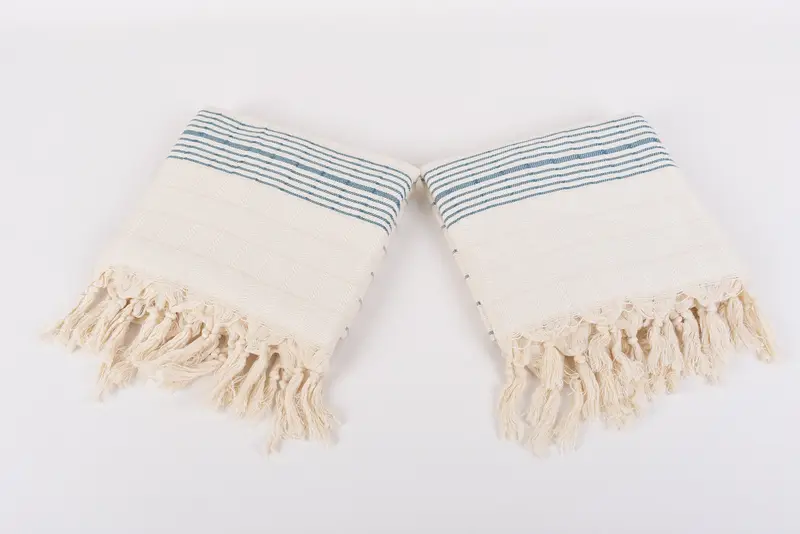 Türkischer Handtuchstrand, umweltfreundliches türkisches Peshtemalhandtuch, türkisches Badetuch, sandfreies Handtuch, Trauzeuggeschenk, 70x40 Baumwollstreifenhandtuch - 6