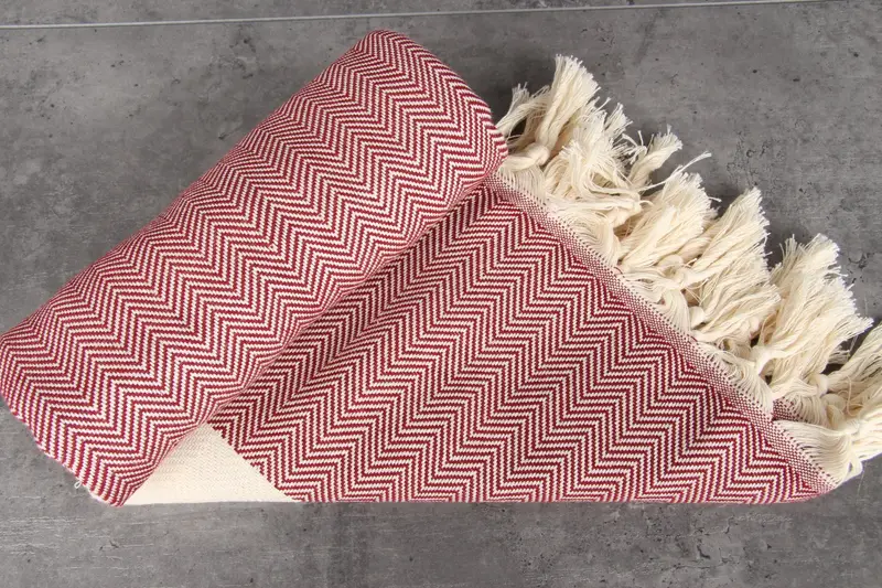 Organic Towel, Summer Gift, Turkish bath towel, 70x40 Cotton Herringbone Towel, Thin towel, Handwoven organic Turkish towel for spa, Bridal Gifts - 7