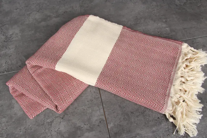 Organic Towel, Summer Gift, Turkish bath towel, 70x40 Cotton Herringbone Towel, Thin towel, Handwoven organic Turkish towel for spa, Bridal Gifts - 5