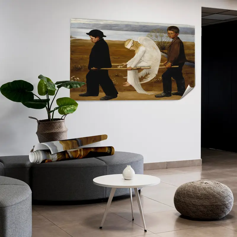 Hugo Simberg Angel Modern Sanat: Ev Dekorasyonu için Baskılı Kanvas