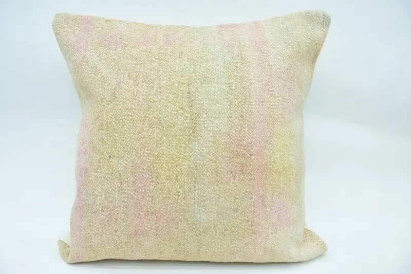 Contemporary Throw Beige Cushion, Decorative Gift Plaid Square Gift for Her Cushion Cover - 1