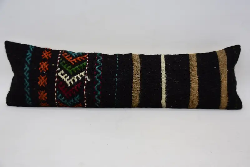 Kahverengi ve Bronz Güneybatı Atma Yastığı, El Yapımı Dikdörtgen Yastık