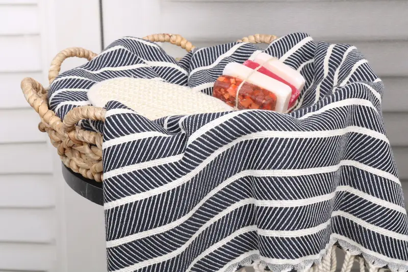 Hammam towel, Soft towel, 70x40 Bamboo Herringbone Towel, Mother Of The Groom Gift, Luxury Turkish beach towel for summer vacation, Thin towel - 2