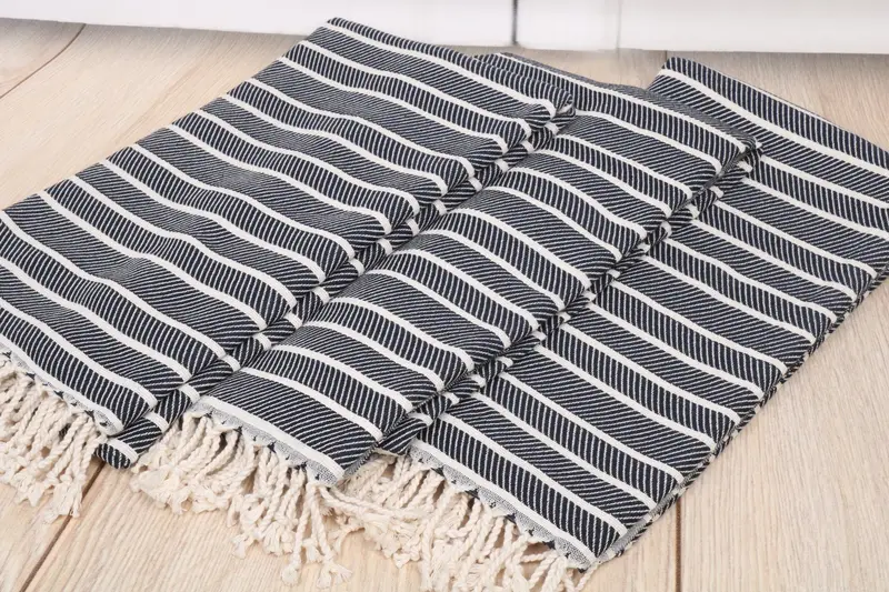 Hammam towel, Soft towel, 70x40 Bamboo Herringbone Towel, Mother Of The Groom Gift, Luxury Turkish beach towel for summer vacation, Thin towel - 6