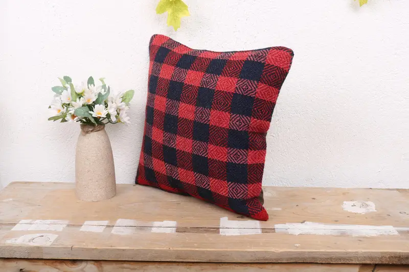 Interior Designer Pillow, Armchair Pillow Sham, Cushion, 12x12 Red Cushion Case, Decorative Throw Pillow, Gift Pillow, Boho Pillow - 4