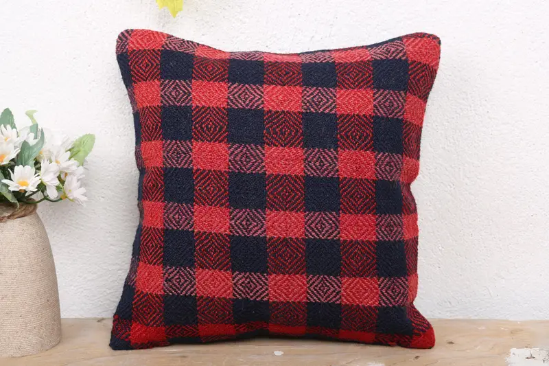 Interior Designer Pillow, Armchair Pillow Sham, Cushion, 12x12 Red Cushion Case, Decorative Throw Pillow, Gift Pillow, Boho Pillow - 2