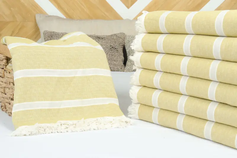 Custom Wedding Gifts, Bridal Shower Gift, Turkish Bedcover, Gift For Bride, Aesthetic Blanket, Bachelorette Party Favors, 96x84 Cotton Striped Towel - 4