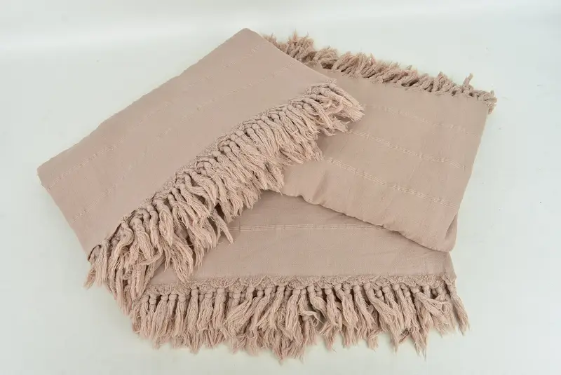 Woven Throw Blanket, Personalized Blanket, Turkish Bedcover, Bridal Shower Gift, 92x70 Cotton Stonewashed Towel, Bohemian Bedspread, Organic Throw - 6