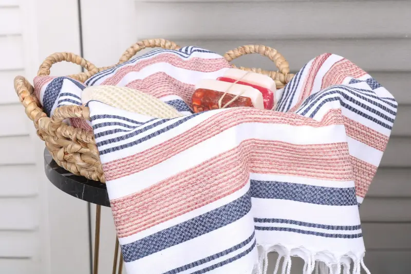 70x40 Cotton Striped Towel, Bachelorette Gifts, Bachelorette Party Gift, Florida Bachelorette Party Favors, Lightweight towel, Valentines Gift - 2