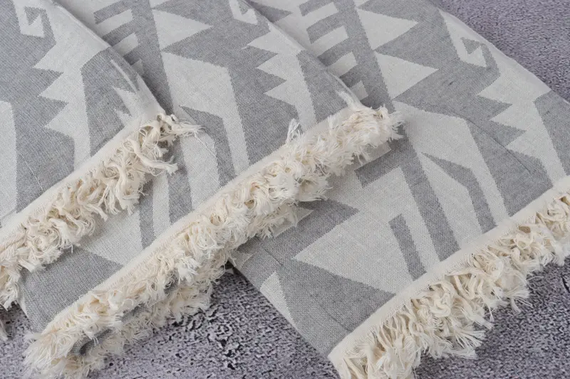 76x40 Cotton Geometric Towel, Custom Gift, Xmas Gifts, Bachelorette Party Gifts, Handwoven Turkish Towel, Absorbent towel, Towel With Name - 6