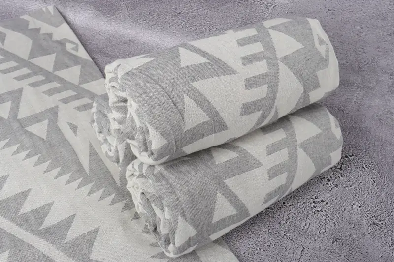 76x40 Cotton Geometric Towel, Custom Gift, Xmas Gifts, Bachelorette Party Gifts, Handwoven Turkish Towel, Absorbent towel, Towel With Name - 8