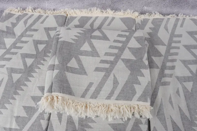 76x40 Cotton Geometric Towel, Custom Gift, Xmas Gifts, Bachelorette Party Gifts, Handwoven Turkish Towel, Absorbent towel, Towel With Name - 5
