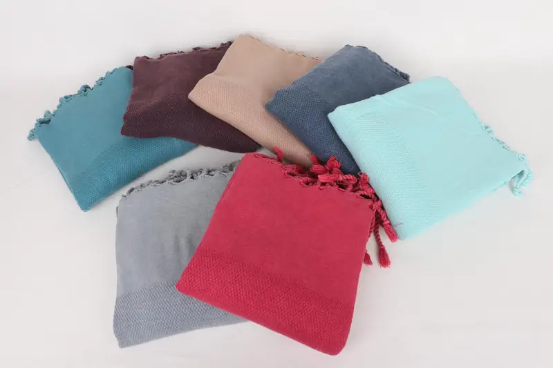 Soft towel, Christmas Favors, Custom Gift, Cotton towel, 70x32 Cotton Geometric Stonewashed Towel, Quick-dry travel peshtemal towel, Organic Towel - 3