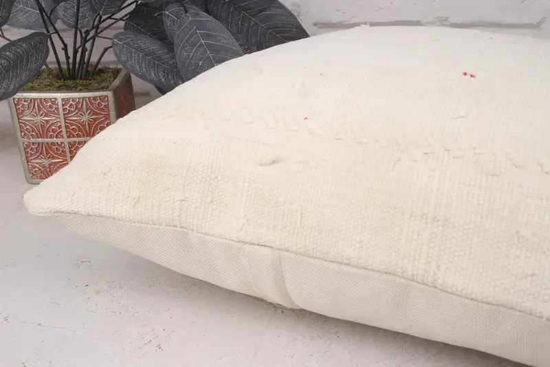 Interior Designer Pillow, Vintage Kilim Pillow, 18x18 White Cushion Cover, Pillow Cover, Anatolian Pillow Sham, Antique Pillows - 6