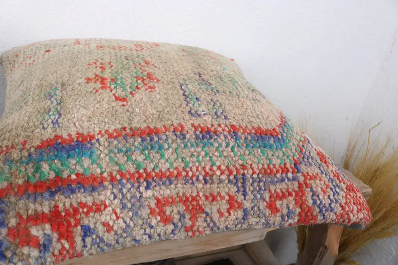 Pillow Cover, Boho Pillow, Gift Pillow, Office Chair Pillow Sham, Sofa Pillow Cover, Boho Pillow Sham Cover, 16x16 Beige Pillow - 6