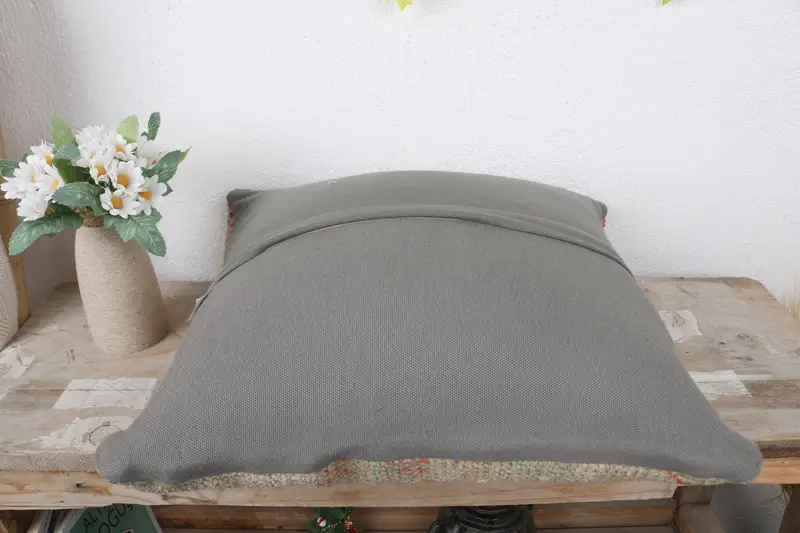Pillow Cover, Boho Pillow, Gift Pillow, Office Chair Pillow Sham, Sofa Pillow Cover, Boho Pillow Sham Cover, 16x16 Beige Pillow - 7