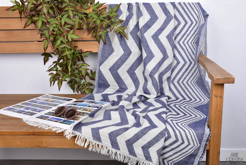 Spa Towel, Turkish bath towel, Travel towel, Turkish Bath Towel Set, Beach Towel Bulk, 70x40 Cotton Zigzag Design Towel, Personalized Gift For Him - 3