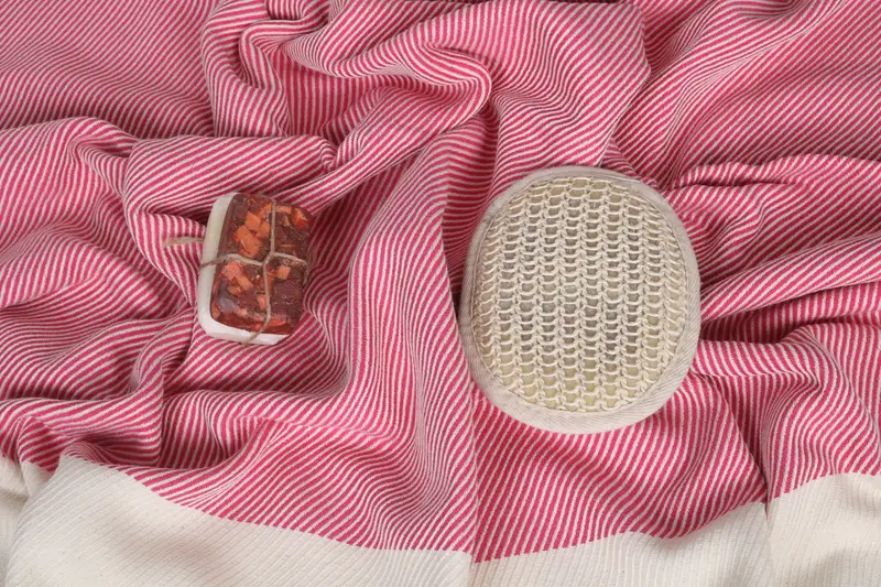 70x40 Cotton Striped Towel, Thin towel, Engagement Gift, Best lightweight Turkish towel for travel USA, Bridesmaid Gift Towel, Quick-Dry Beach Towel - 7