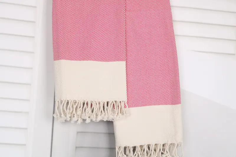 70x40 Cotton Striped Towel, Thin towel, Engagement Gift, Best lightweight Turkish towel for travel USA, Bridesmaid Gift Towel, Quick-Dry Beach Towel - 8