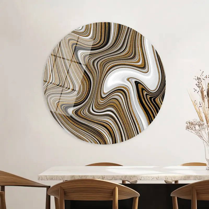 Elegant Gold Marble Shimmery Luxury Printed Canvas Art