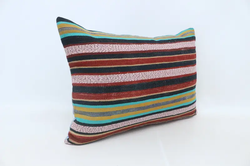 Pillow Sham, Yoga Pillow, Boho Pillow Sham Cover, 20x28 Red Cushion Cover, Armchair Pillow, Vintage Pillow, Vintage Kilim Pillow - 3