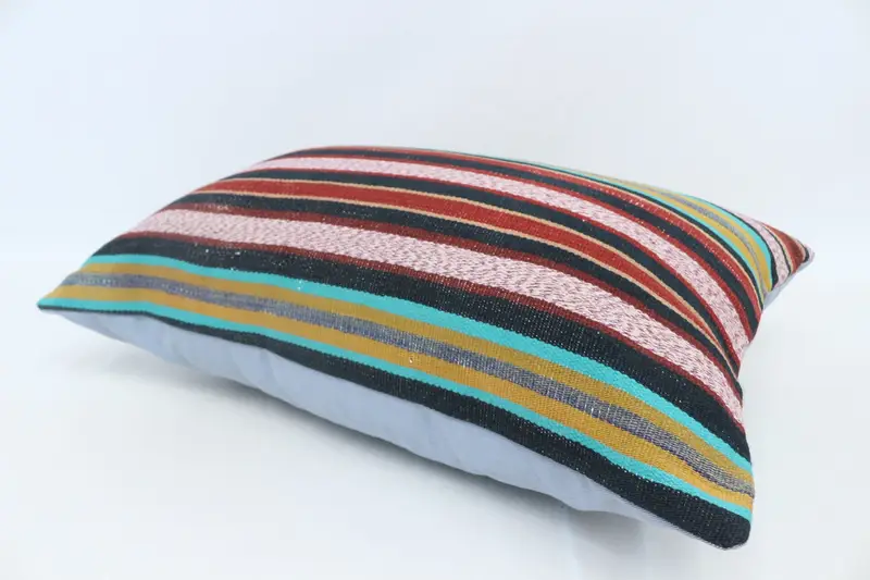Pillow Sham, Yoga Pillow, Boho Pillow Sham Cover, 20x28 Red Cushion Cover, Armchair Pillow, Vintage Pillow, Vintage Kilim Pillow - 6