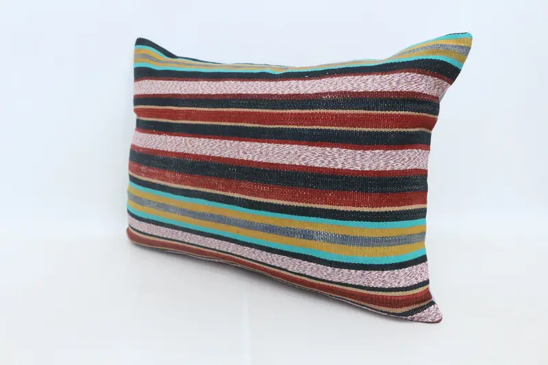 Pillow Sham, Yoga Pillow, Boho Pillow Sham Cover, 20x28 Red Cushion Cover, Armchair Pillow, Vintage Pillow, Vintage Kilim Pillow - 4